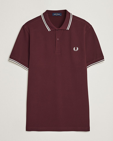 Herr |  | Fred Perry | Twin Tipped Polo Shirt Oxblood