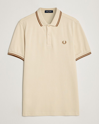 Herr |  | Fred Perry | Twin Tipped Polo Shirt Oatmeal