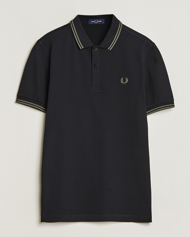 Herr | Pikéer | Fred Perry | Twin Tipped Polo Shirt Black