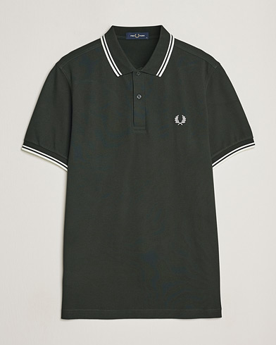 Herr |  | Fred Perry | Twin Tipped Polo Shirt Night Green