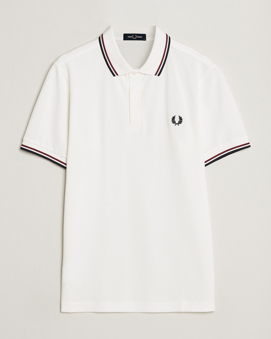 Fred Perry Twin Tipped Polo Shirt Snow White