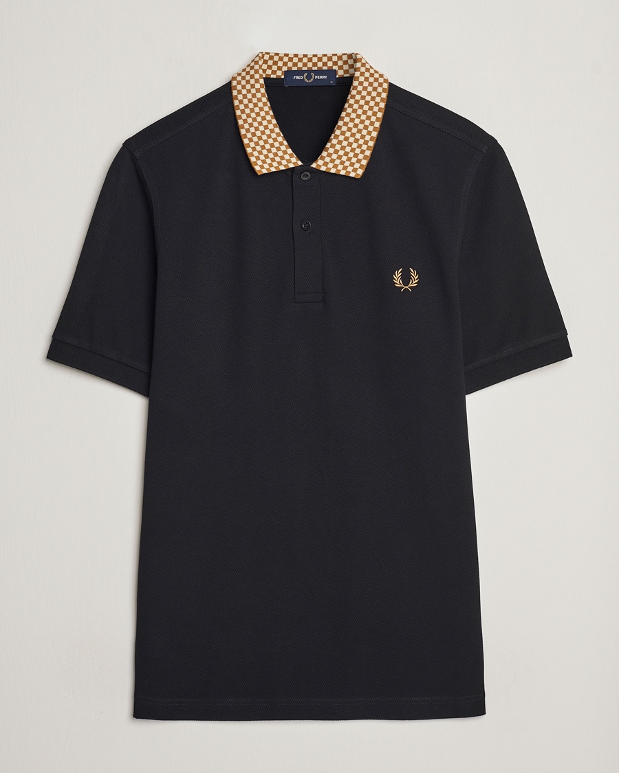 Herr | | Fred Perry | Checkboard Collar Polo Black