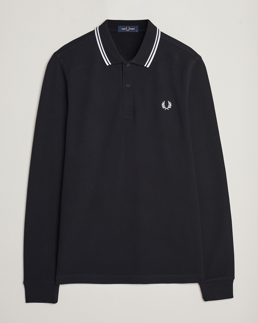 Fred Perry Long Sleeve Twin Tipped Shirt Black