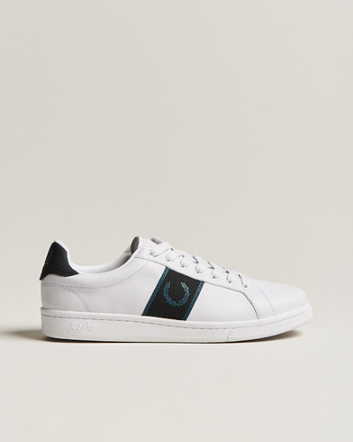 Herr | Fred Perry | Fred Perry | B721 Leather Sneaker White/Petrol Blue