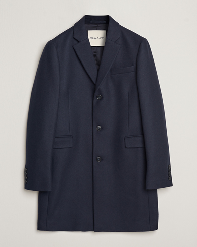 Herr | Rockar | GANT | Tailored Wool Coat Night Blue