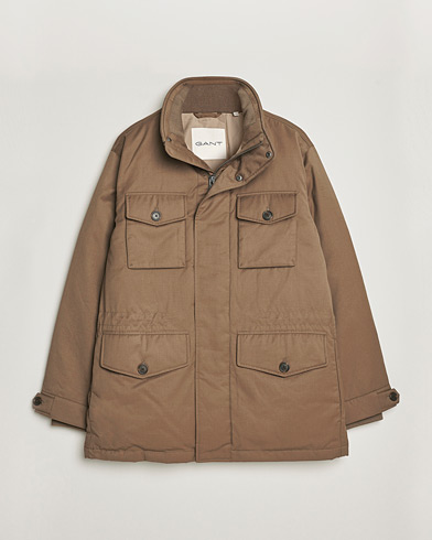 Herr | Field jackets | GANT | Flannel Padded Field jacket Desert Brown
