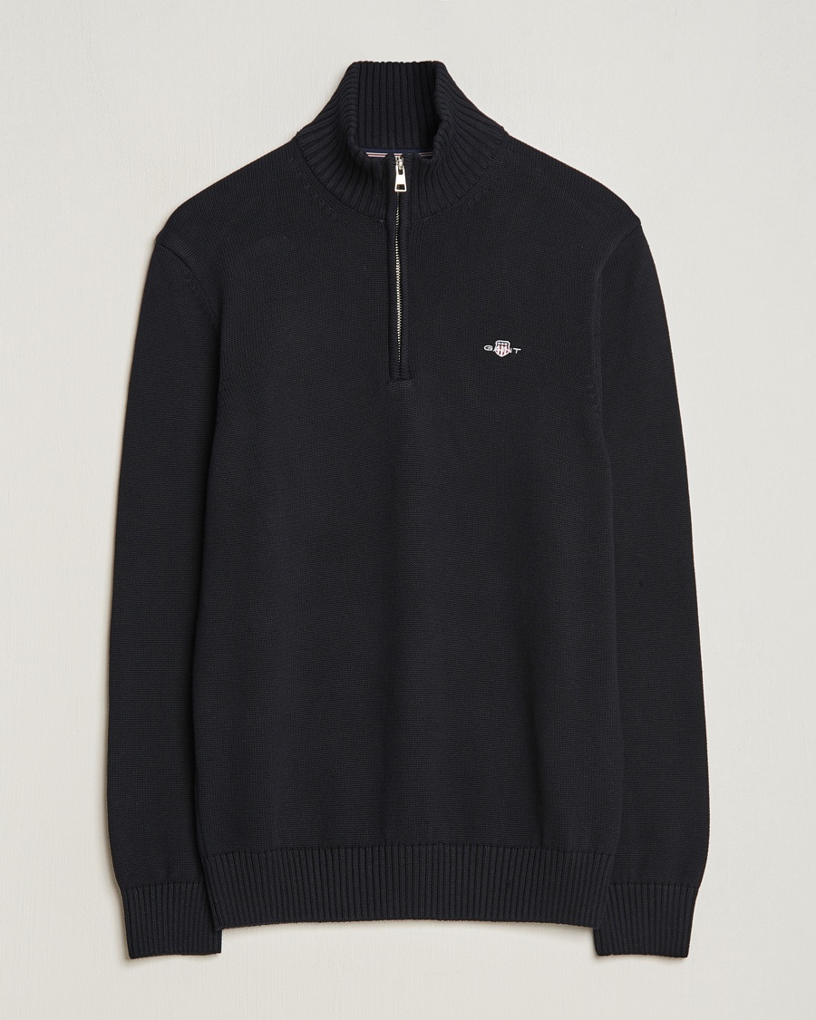 Herr | Realisation | GANT | Cotton Half Zip Black