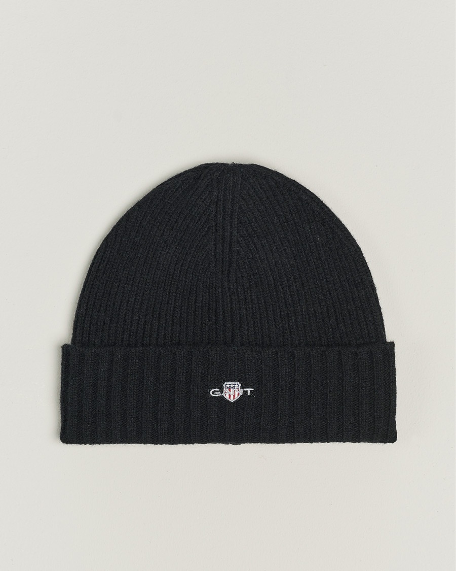 Herr | Mössor | GANT | Wool Lined Beanie Black