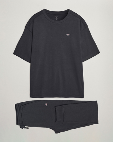 Herr | Pyjamasset | GANT | Premium Loungewear Set Black