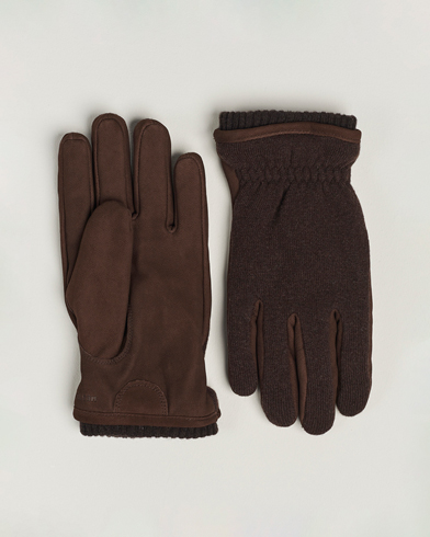Herr | Handskar | Hestra | Noah Nubuck Wool Tricot Glove Espresso