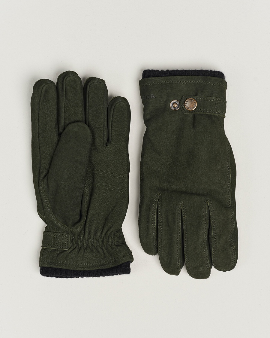 Herr | Handskar | Hestra | Bergsvik Primaloft Lined Nubuck Glove Bottle Green