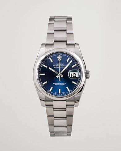 Herr | Pre-Owned & Vintage Watches | Rolex Pre-Owned | Datejust 116200 Oystert Perpetual Steel Black Steel Blue