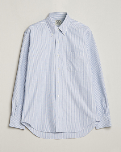 Herr | Senast inkommet | Kamakura Shirts | Vintage Ivy Oxford Button Down Shirt Blue Stripe