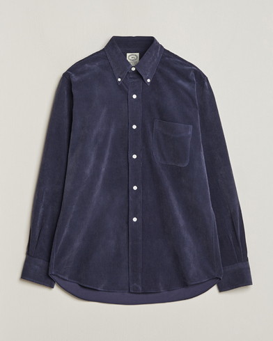 Herr | Senast inkommet | Kamakura Shirts | Vintage Ivy Japanese Corduroy Shirt Navy