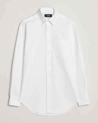 Herr | Japanese Department | Kamakura Shirts | Slim Fit Oxford Button Down Shirt White