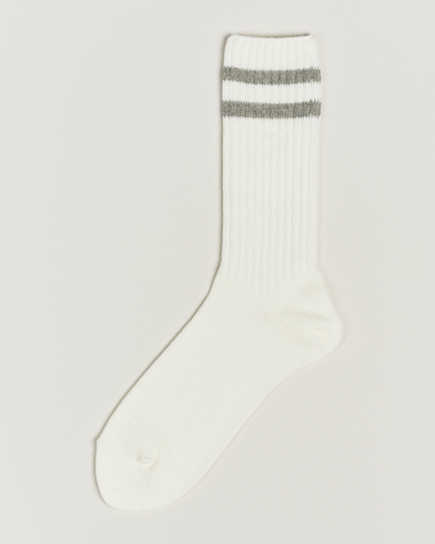 Herr | Rea kläder | BEAMS PLUS | Schoolboy Socks White/Grey