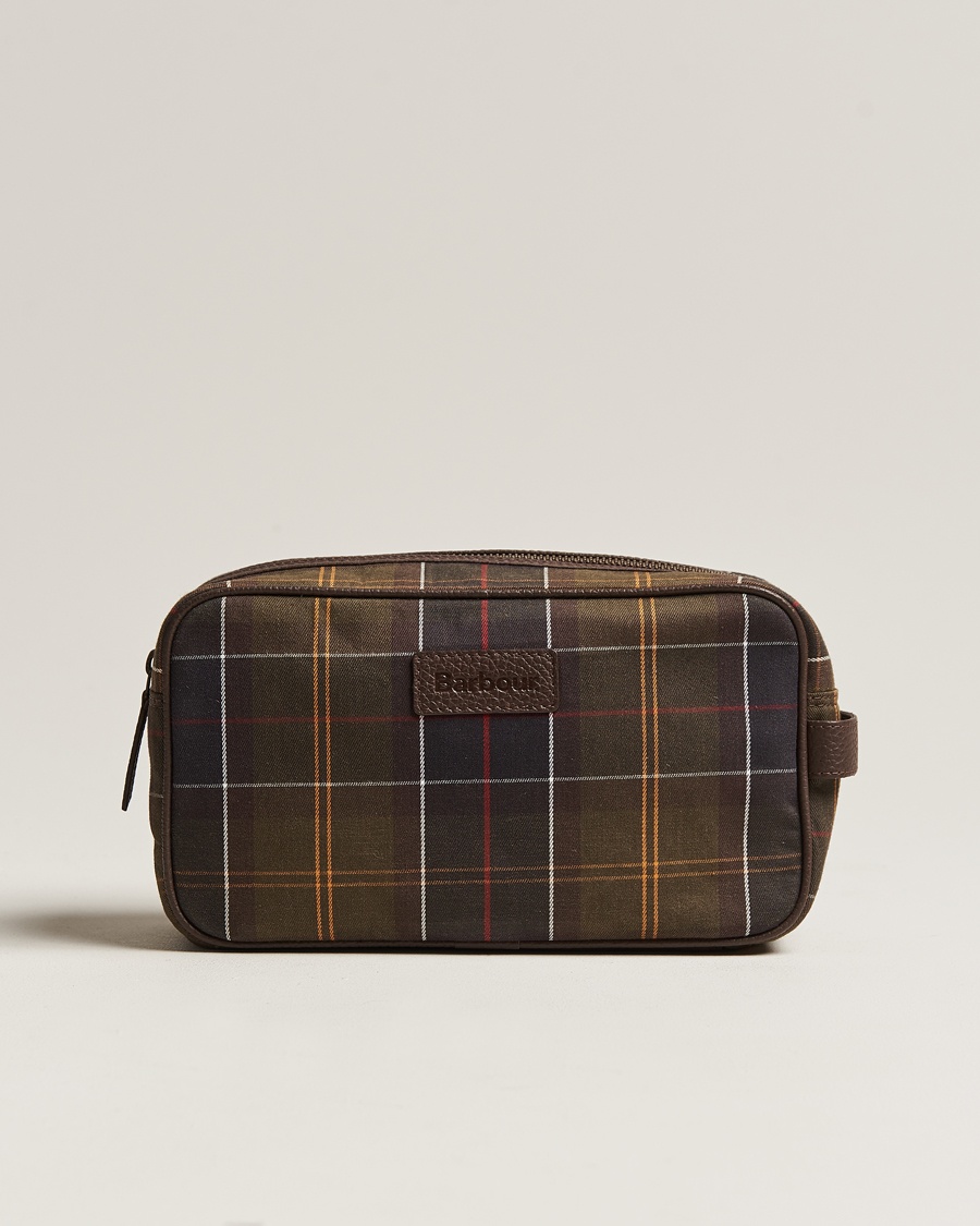 Herr | Barbour | Barbour Lifestyle | Tartan And Leather Washbag Classic Tartan