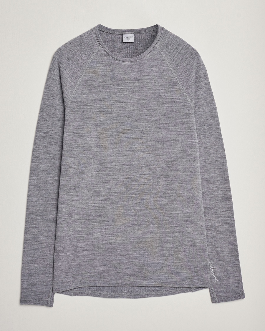 Herr | Stickade tröjor | Houdini | Desoli Merino Thermal Crew College Grey