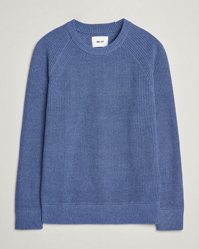 Herr |  | NN07 | Jacobo Cotton Crewneck Sweater Gray Blue