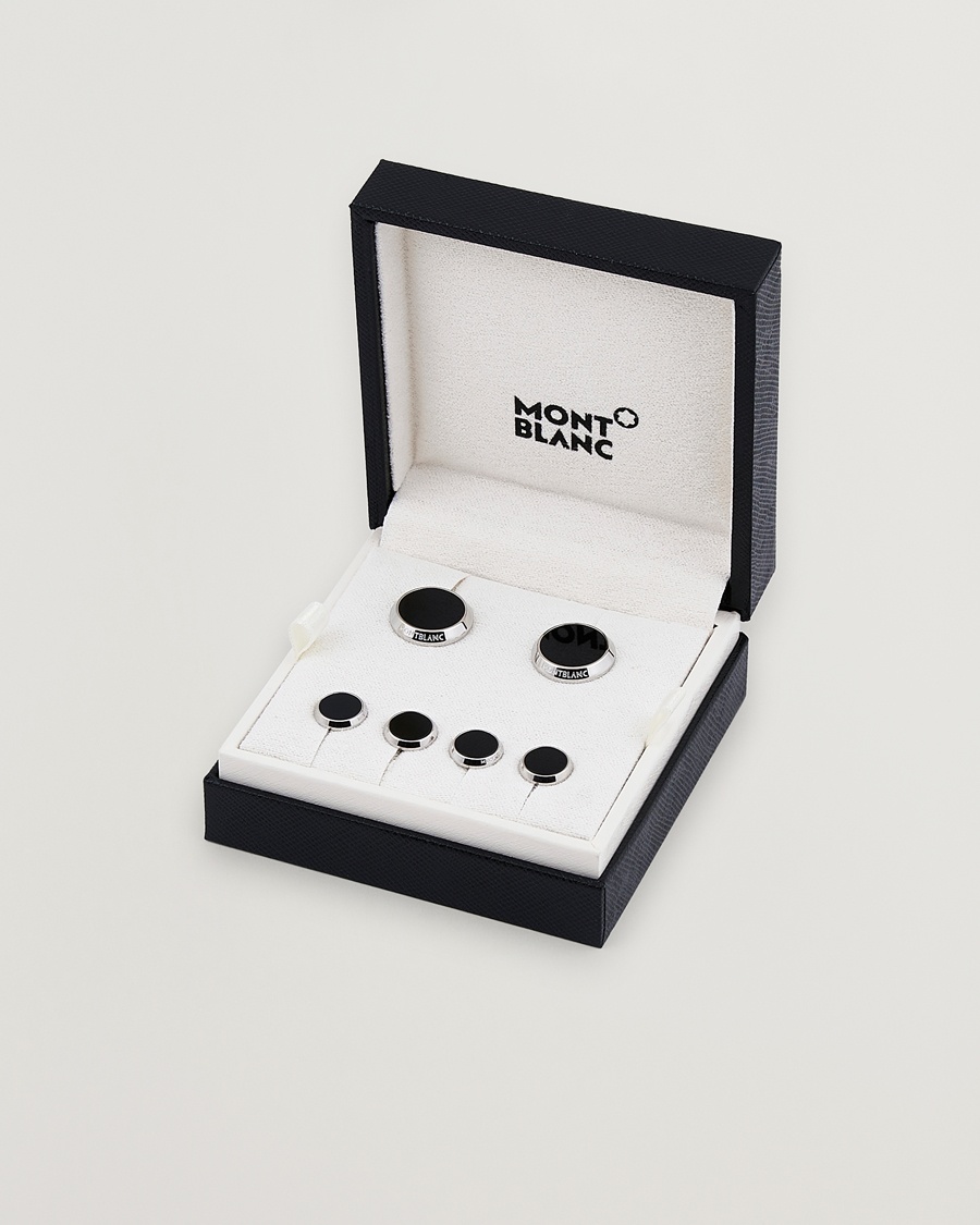 Herr | Fira stilfullt på nyår | Montblanc | Tux Studs Cufflink Steel Onyx