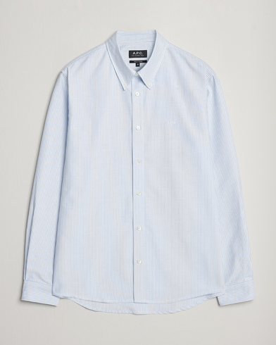 Herr | A.P.C. | A.P.C. | Greg Striped Oxford Shirt Blue/White