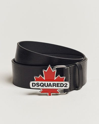Herr | Dsquared2 | Dsquared2 | Leaf Plaque Belt Black