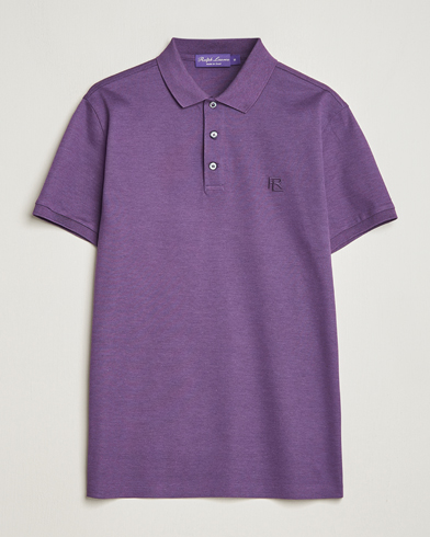 Herr | Ralph Lauren Purple Label | Ralph Lauren Purple Label | Mercerized Cotton Polo Purple Melange