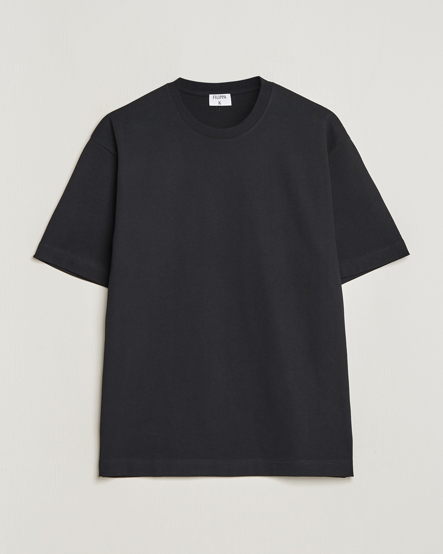 Herr | | Filippa K | Heavy Cotton Crew Neck T-Shirt Black