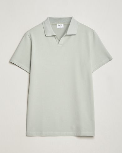 Herr | Personal Classics | Filippa K | Soft Lycra Polo T-Shirt Green Grey