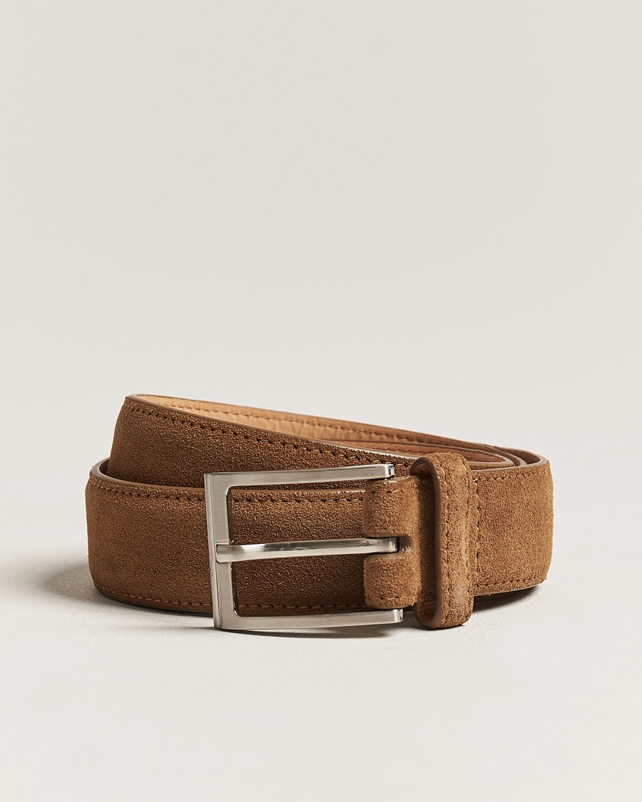 Loake Shoemakers William Suede Belt Tan – Brun