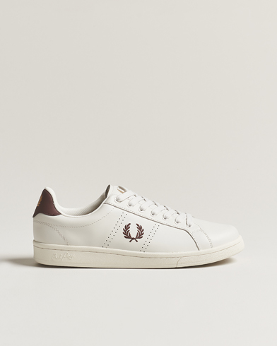 Herr |  | Fred Perry | B721 Leather Sneaker Porcelain/Brick Red