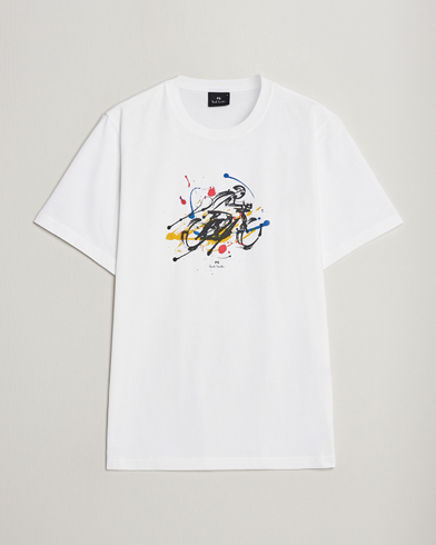 Herr | Vita t-shirts | PS Paul Smith | Cyclist Crew Neck T-Shirt White