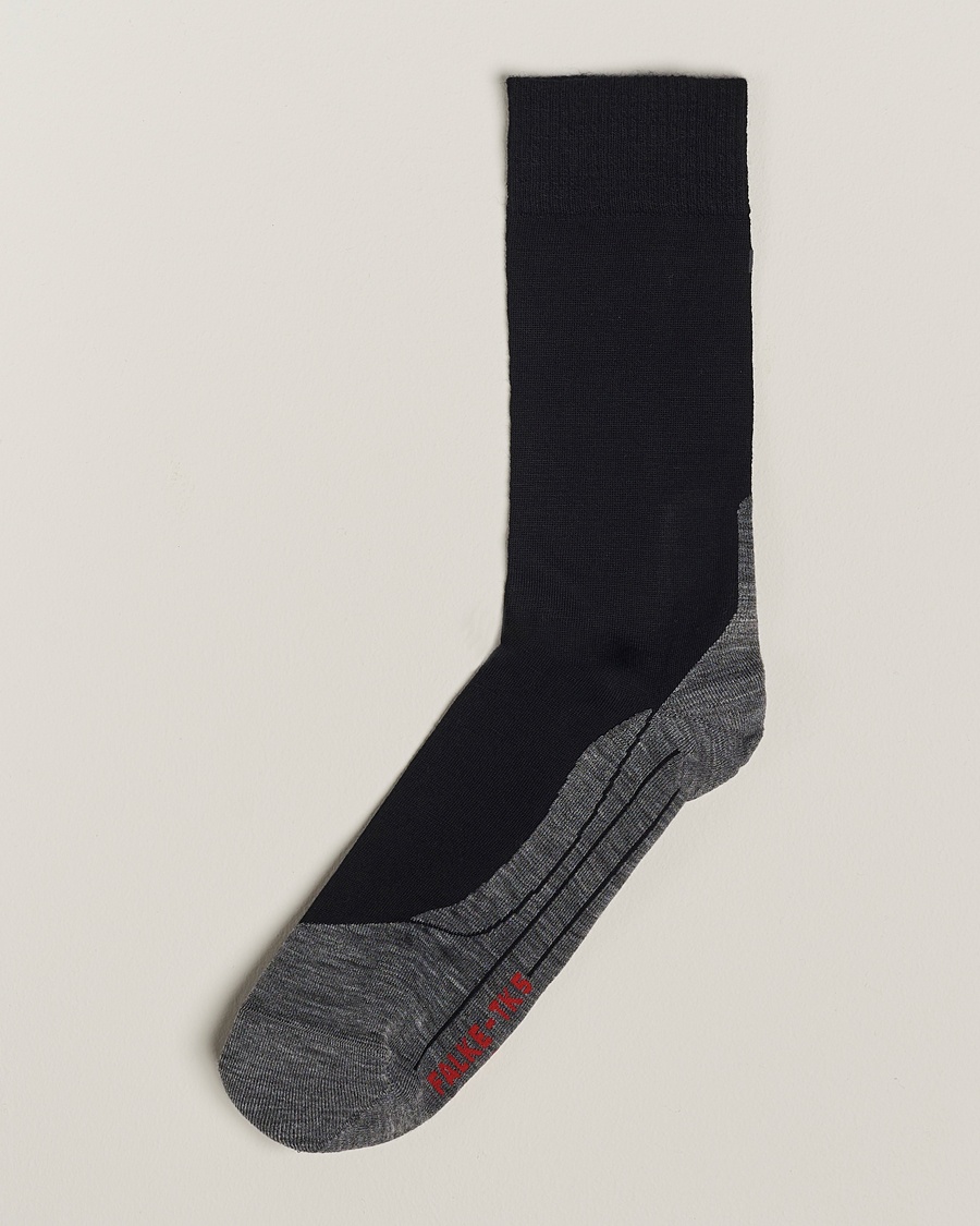 Falke TK5 Wander Trekking Socks Black Mix – Svart