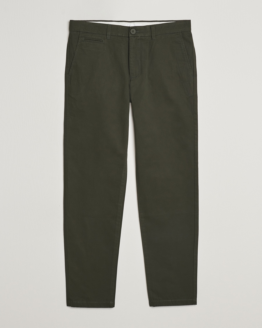 Herr | | KnowledgeCotton Apparel | Chuck Regular Cotton Twill Chino Forest Night