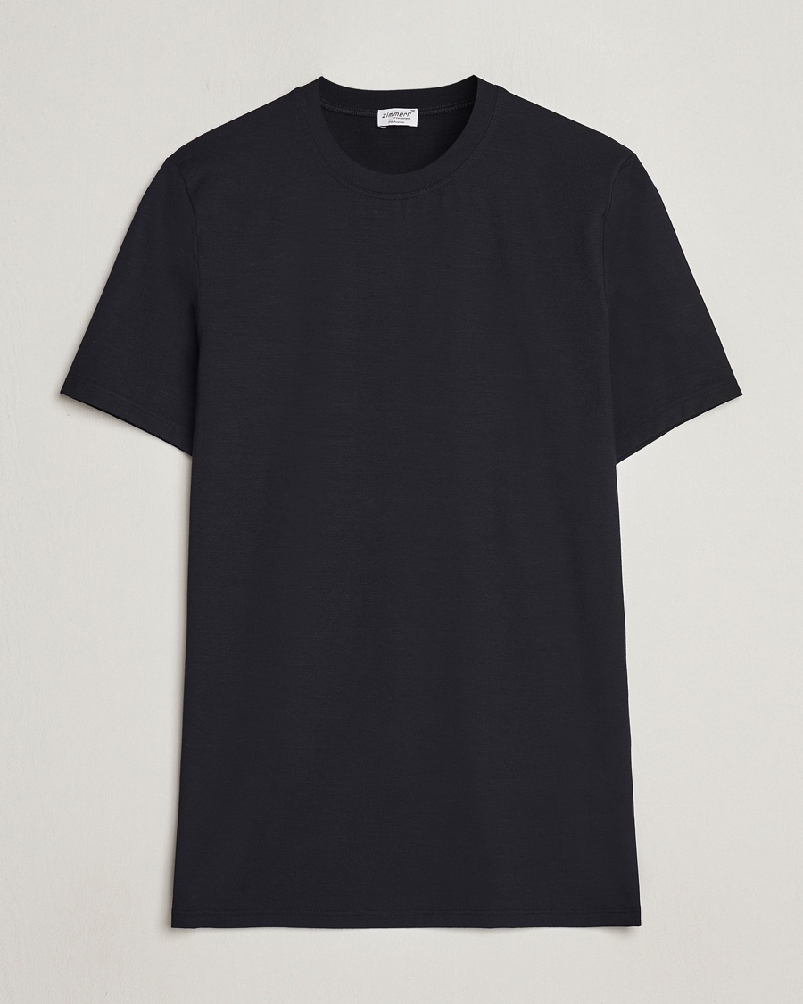 Herr | Svarta t-shirts | Zimmerli of Switzerland | Pureness Modal Crew Neck T-Shirt Black