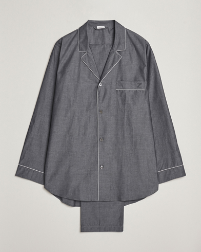 Herr | Pyjamasset | Zimmerli of Switzerland | Mercerised Cotton Pyjamas Dark Grey