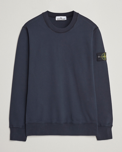 Herr | Sweatshirts | Stone Island | Garment Dyed Cotton Sweatshirt Navy Blue