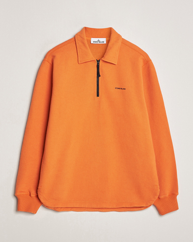  Heavy Cotton Fleece Half Zip Sweatshirt Orange