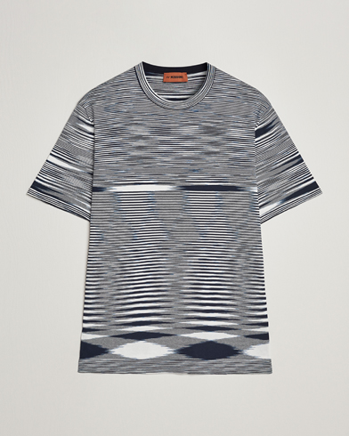 Herr | Missoni | Missoni | Space Dyed Knitted T-Shirt White/Navy
