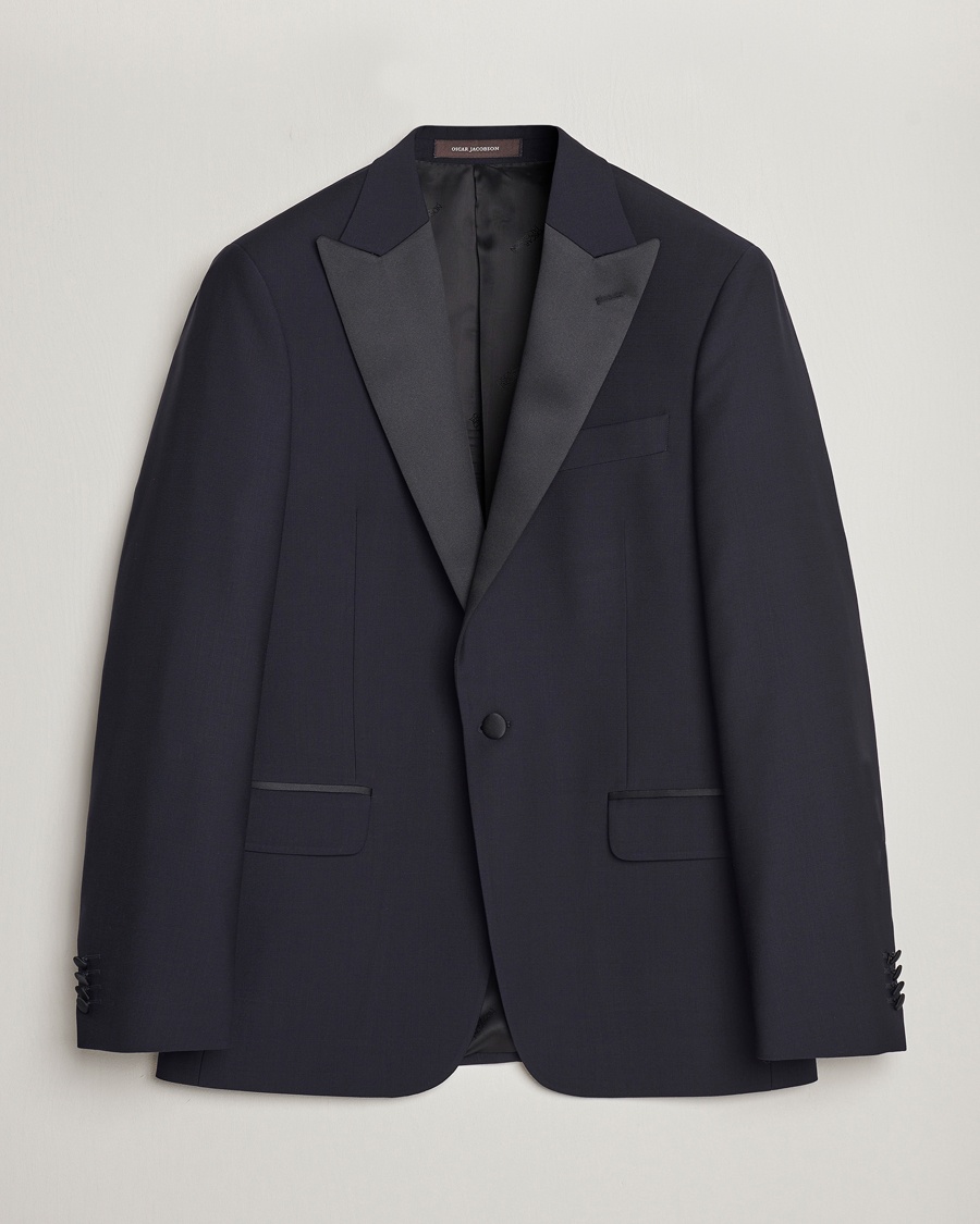 Herr | Fira stilfullt på nyår | Oscar Jacobson | Frampton Wool Tuxedo Blazer Navy