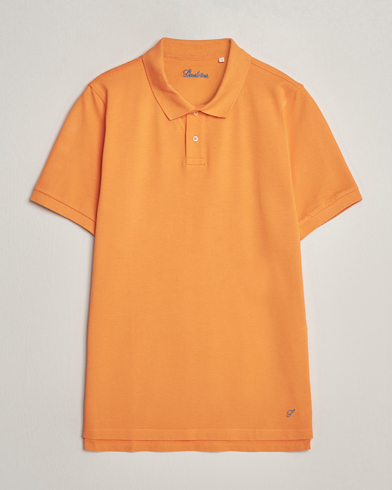  Organic Cotton Piquet Polo Shirt Orange