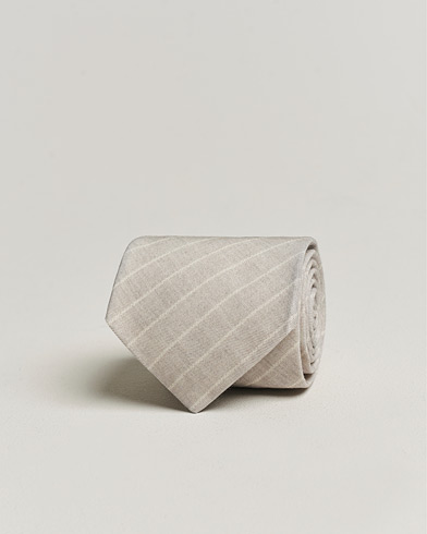 Herr |  | Stenströms | Striped Cotton/Wool Tie Grey