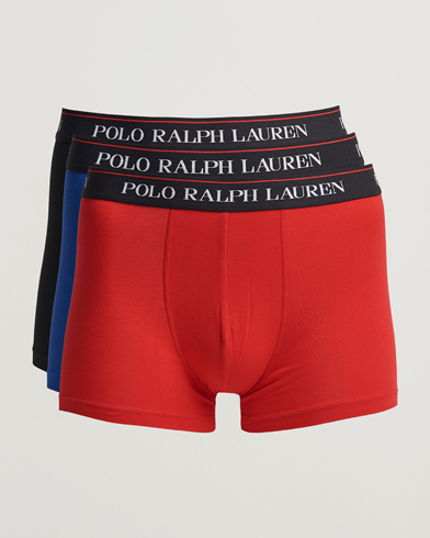 Herr | Kalsonger | Polo Ralph Lauren | 3-Pack Cotton Stretch Trunk Sapphire/Red/Black