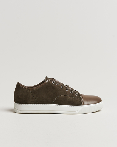 Herr | Luxury Brands | Lanvin | Nappa Cap Toe Sneaker Khaki