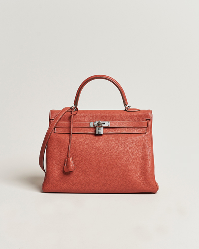 Herr | Gifts for Her | Hermès Pre-Owned | Kelly 35 Handbag Taurillion Clemence Orange 