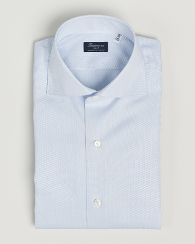 Herr |  | Finamore Napoli | Milano Slim Structured Dress Shirt Light Blue