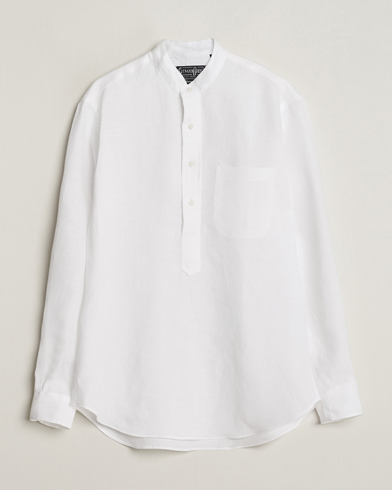 Herr | Linneskjortor | Gitman Vintage | Linen Popover Shirt White