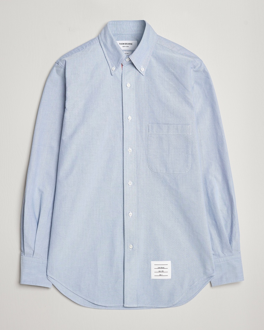 Herr | Oxfordskjortor | Thom Browne | Contrast Placket Oxford Shirt Light Blue