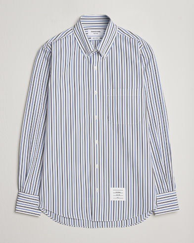 Herr | Thom Browne | Thom Browne | Button Down Poplin Shirt Navy Stripes