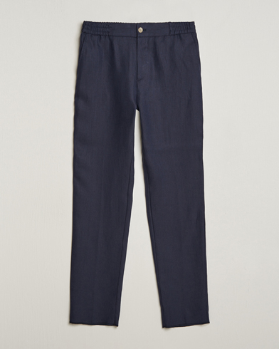 Herr | Etro | Etro | Linen Drawstring Trousers Navy